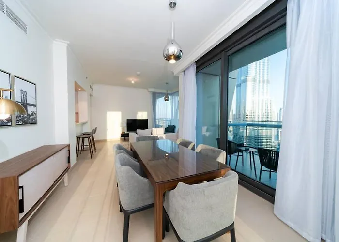 Full Burj Khalifa View: Atlas Homestays - 03 Bedroom At Burj Vista 5503
